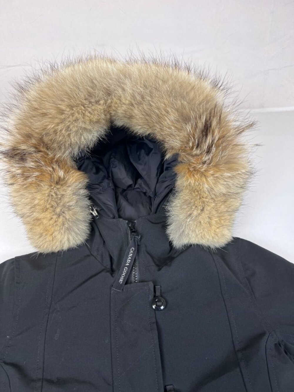 Canada Goose Rossclair Parka Womens Small Black Down Jacket Fur Hood Authentic - Picture 9 of 13